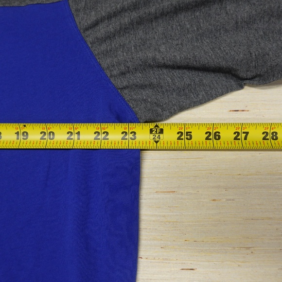 Nike Chicago Cubs Dri-Fit Henley 3/4 Sleeve Shirt XXL Blue/Gray - Picture 5 of 5